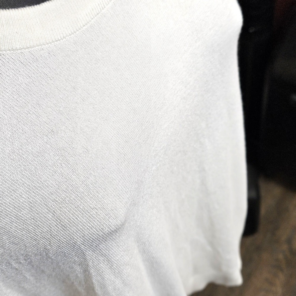 Philosophy Republic Clothing Ivory White Linen Blend Flutter Sleeve Top Size 2XL - Picture 4 of 15